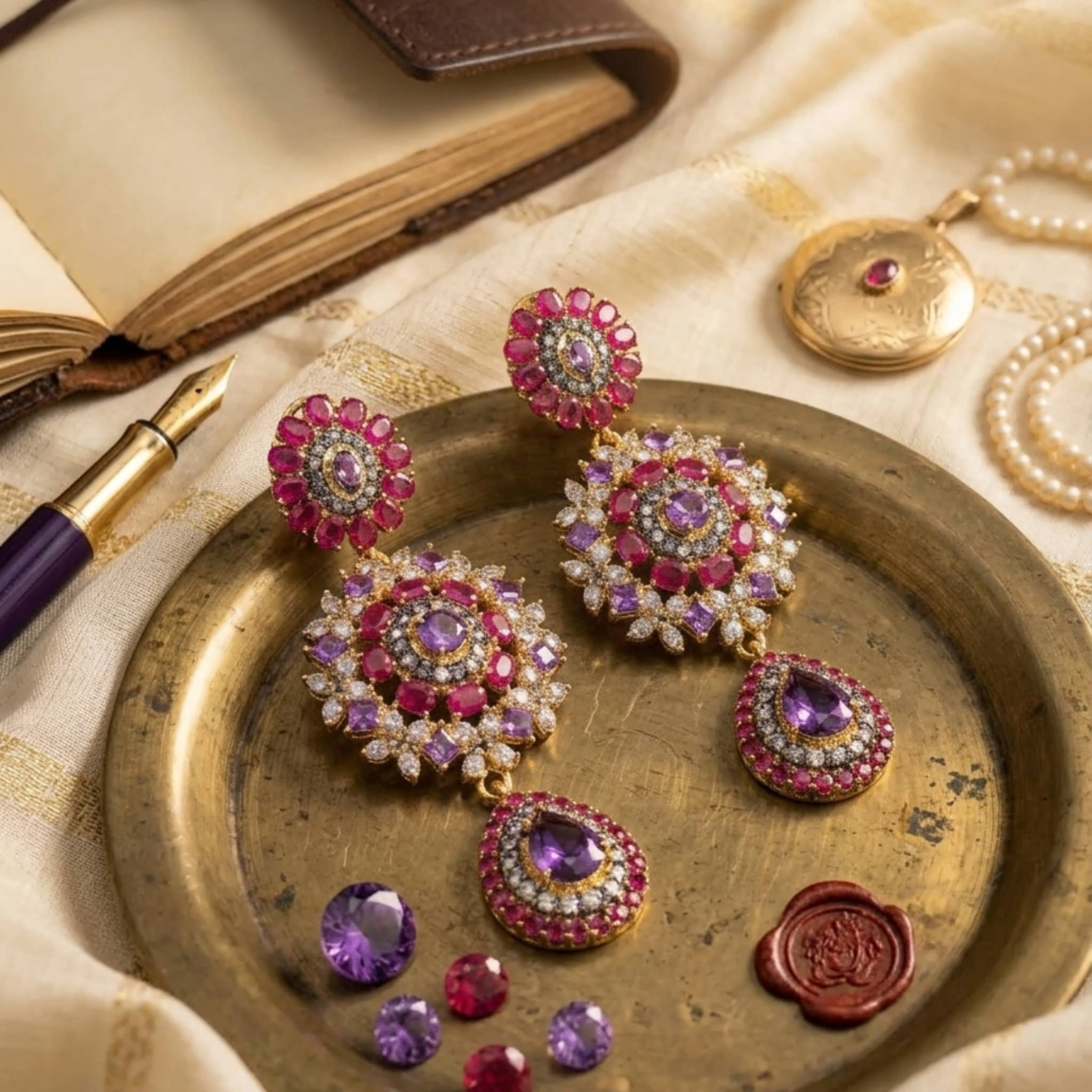 Earrings Ruby