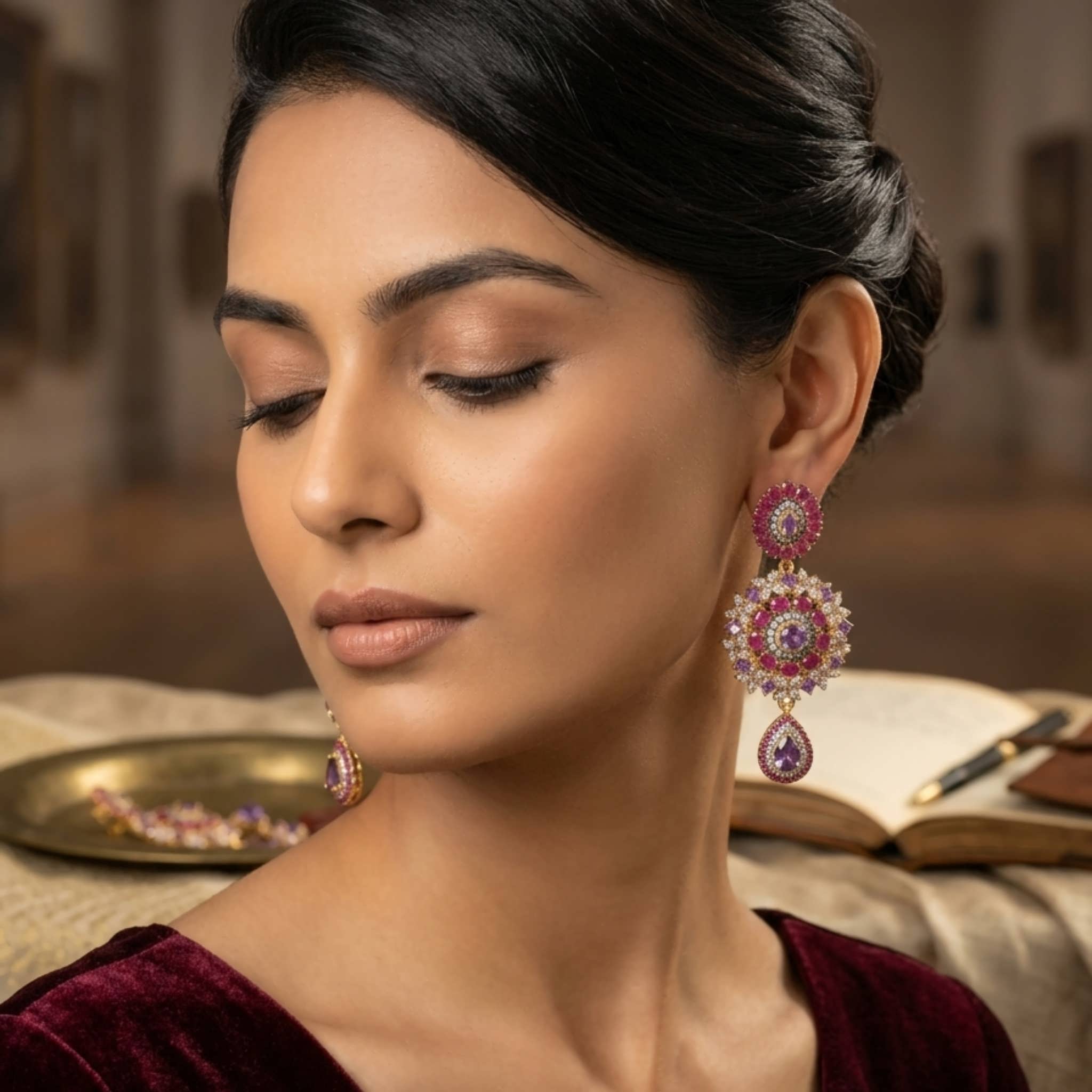 Earrings Ruby