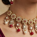 Pearl Kundan with Ruby