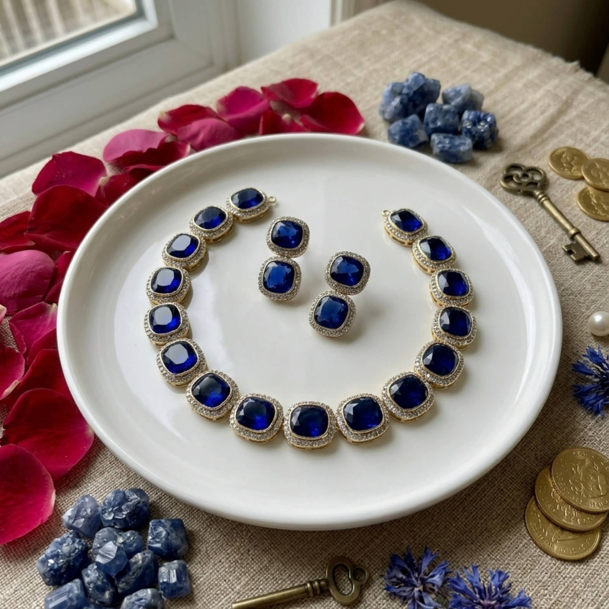 Royal blue sapphire Set