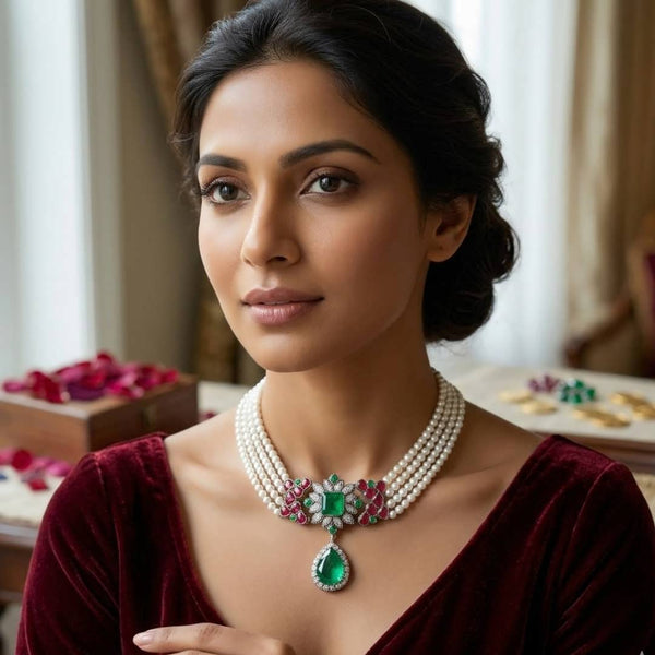 Ruby Emerald choker