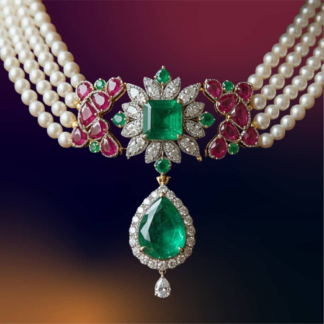 Ruby Emerald choker