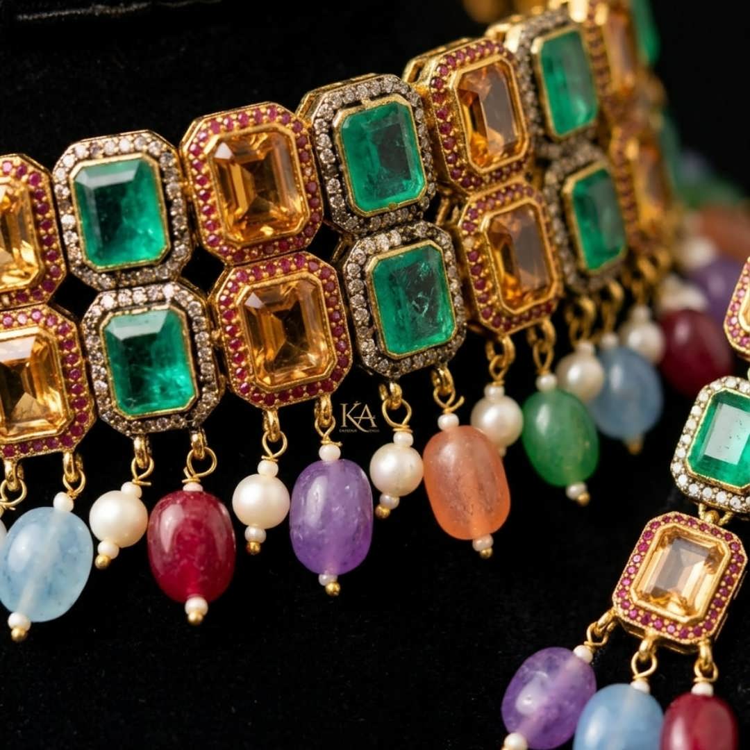 Tourmaline Emarald Chokar set