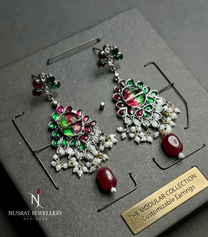 Earrings Bio color Tourmalion