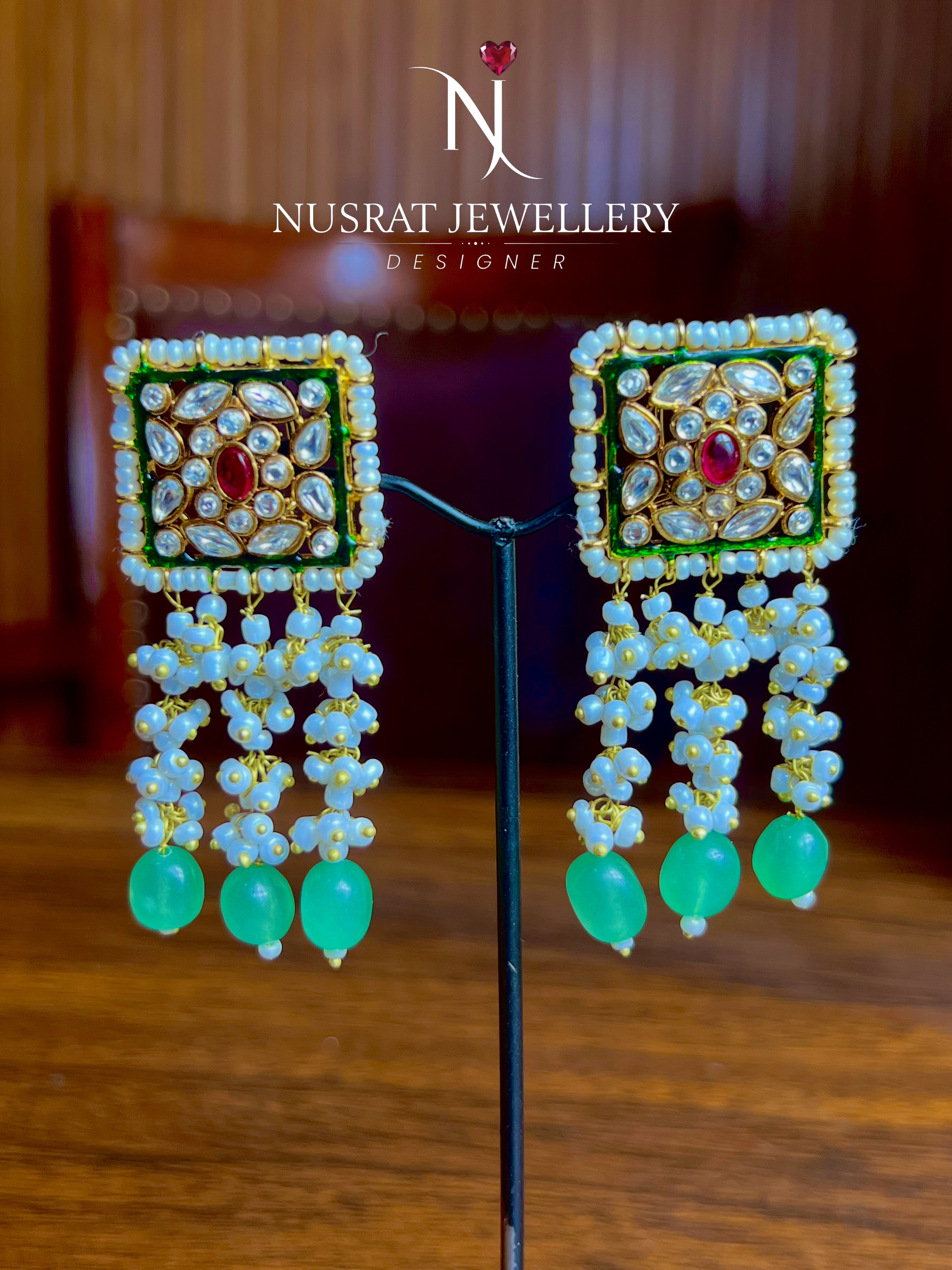 Earrings Kundan motia