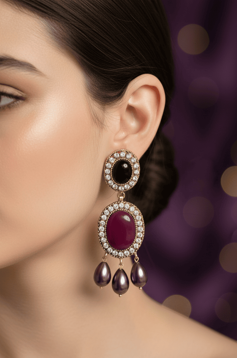 Earrings Onyx