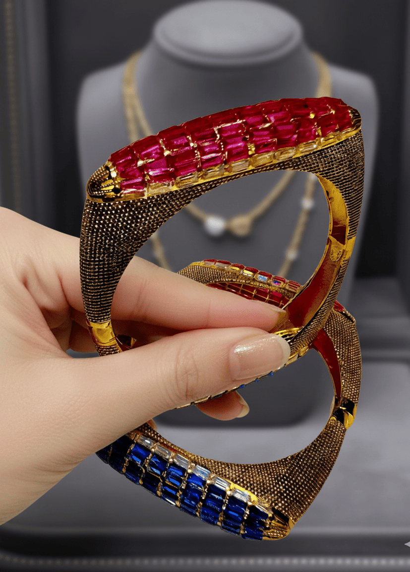 Ruby Sapphire Bangles 3