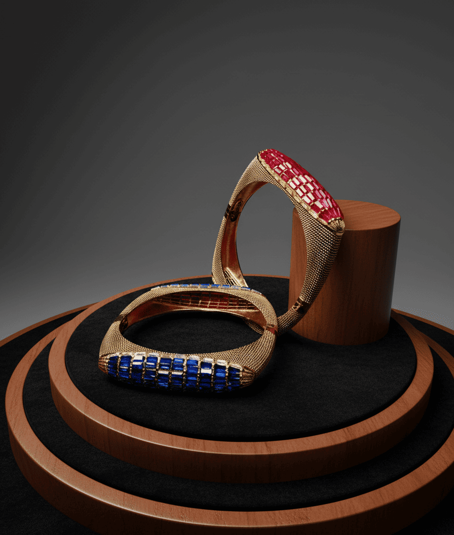 Ruby Sapphire Bangles 2