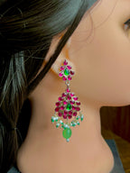 Earrings Ruby Kundan