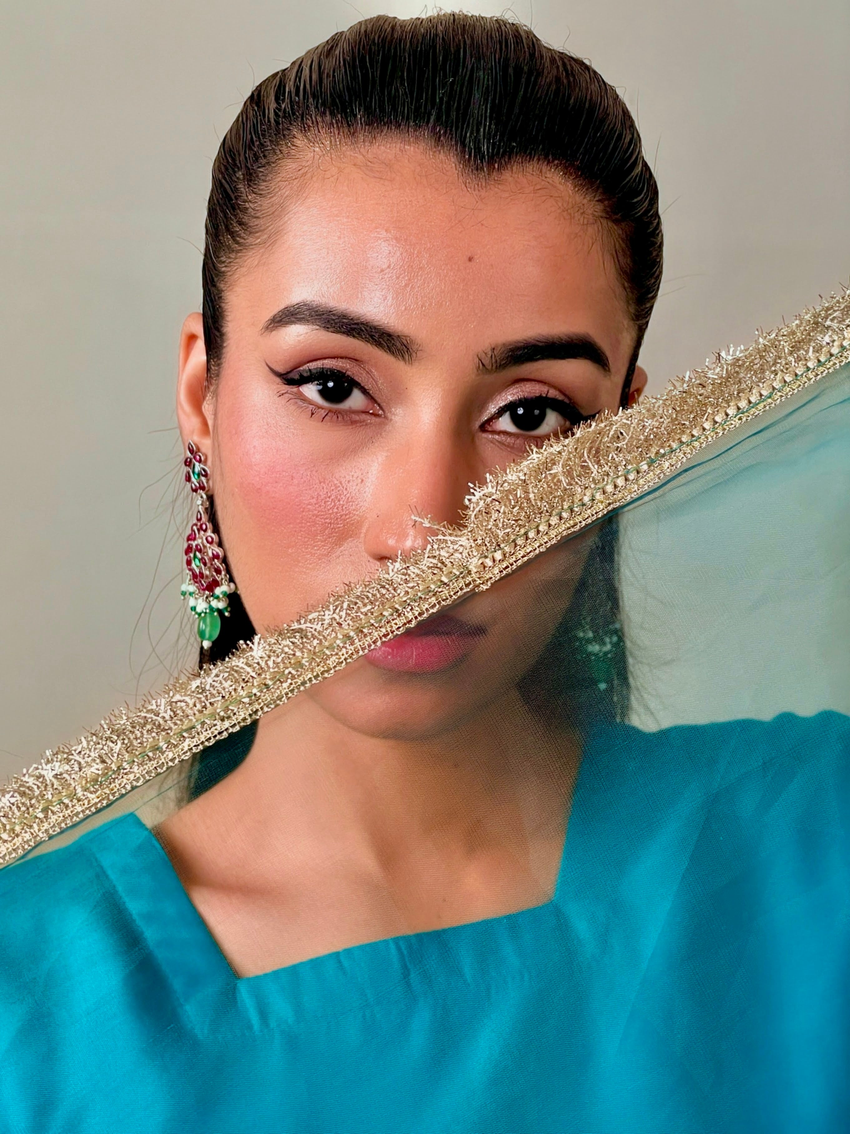 Earrings Ruby Kundan