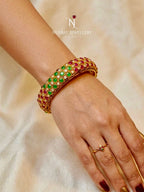 Bangles Zirconia with Ruby Emerald