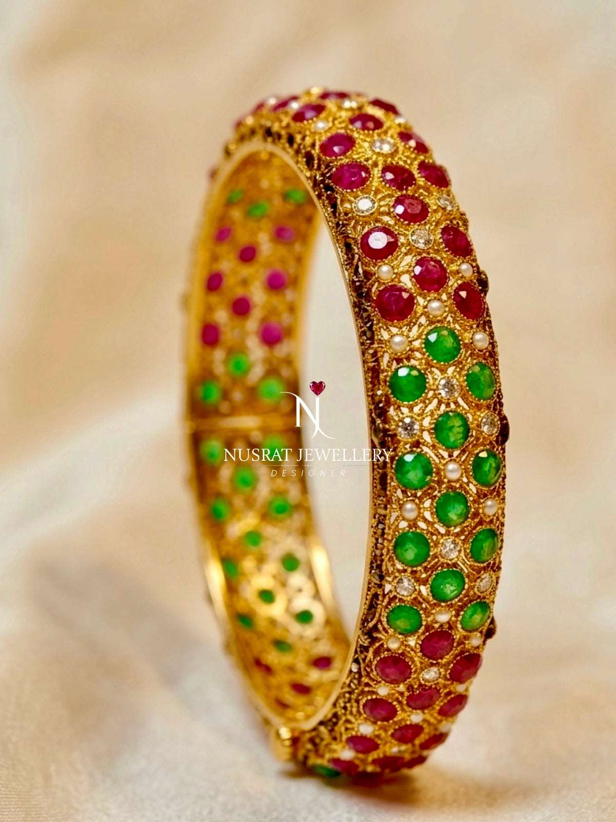 Bangles Zirconia with Ruby Emerald