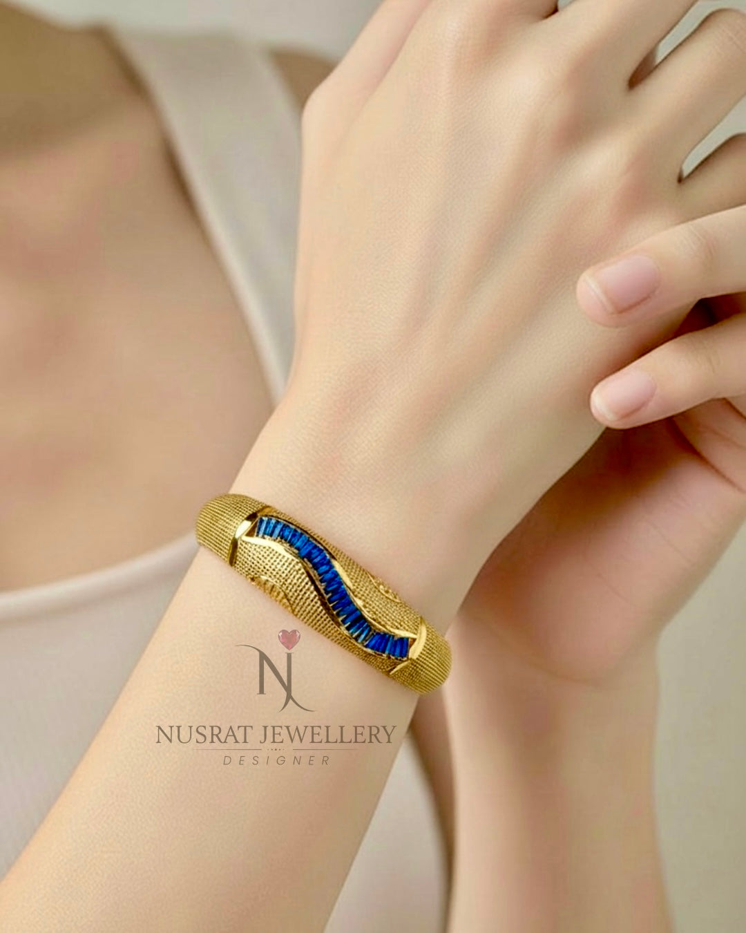 Ruby Emerald Sapphire Bangles pair