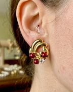 GOLDEN ROUND FLORA EARRINGS