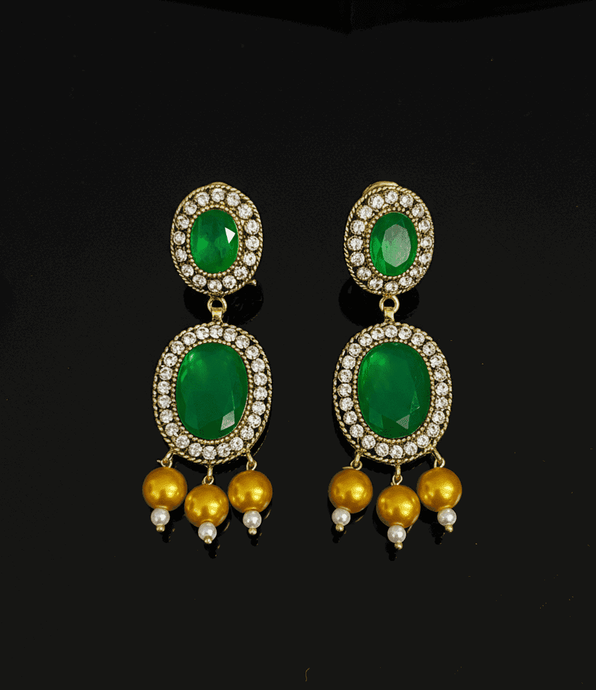 Earrings Emerald - Nusrat Jewellery