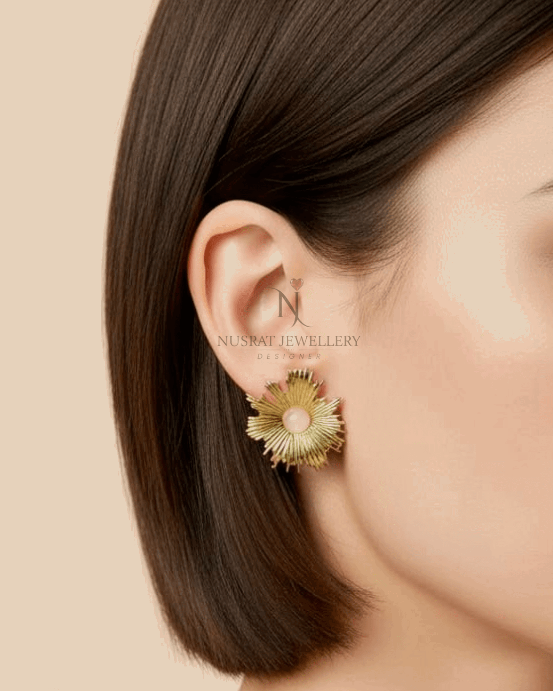 Earrings Floret Emerald - Nusrat Jewellery