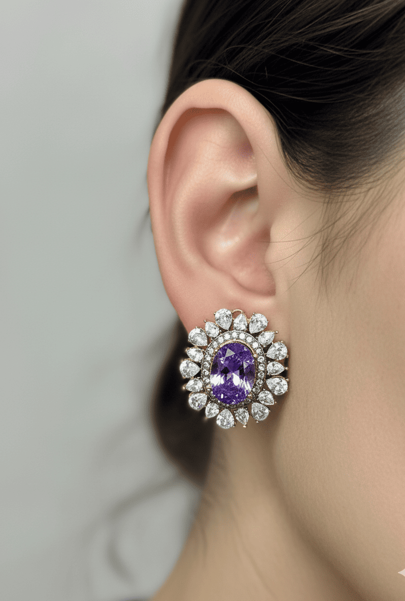 Earrings Zirconia - Nusrat Jewellery