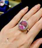 Pink Rose Cut Cubic Ring - Nusrat Jewellery