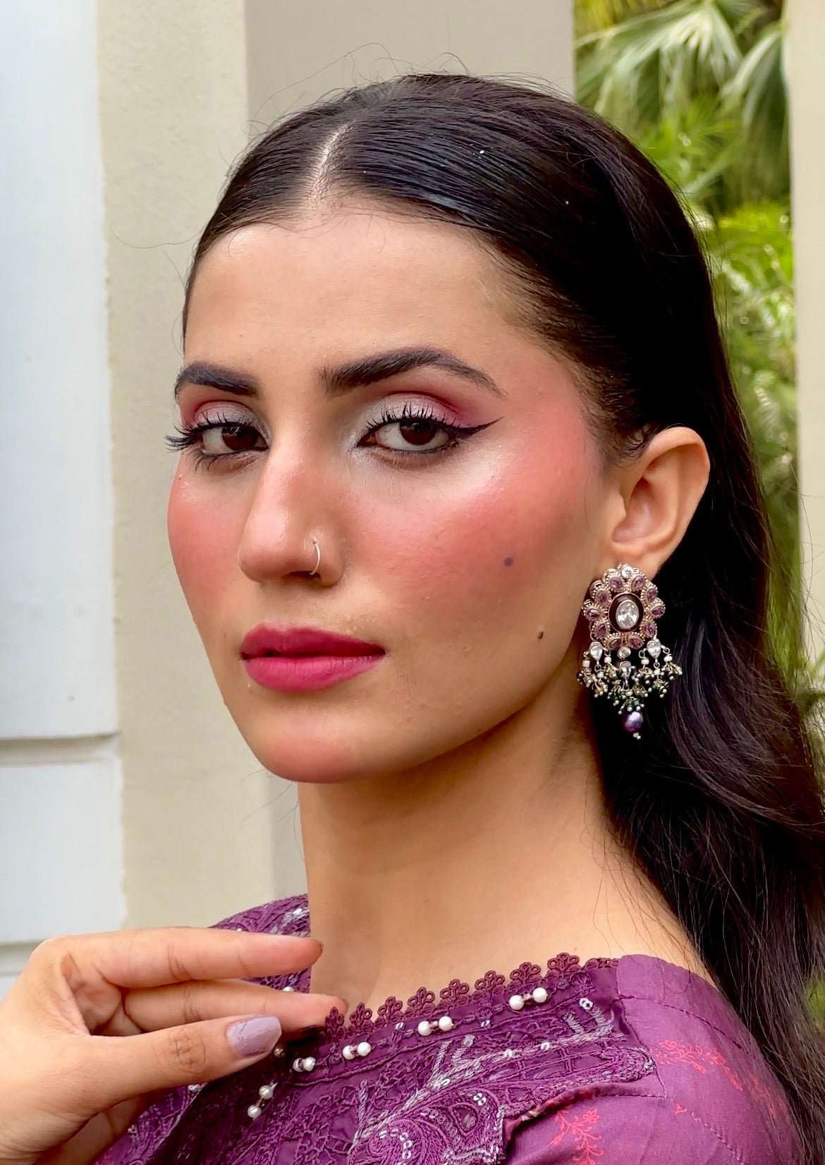 Sliver Earrings Floret - Nusrat Jewellery